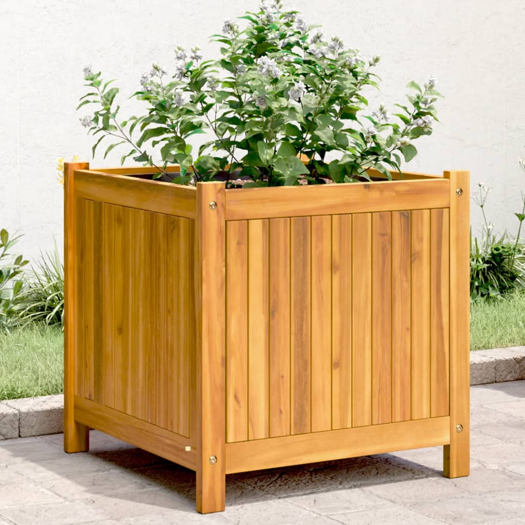 Plantenbak Met Voering Massief Acaciahout