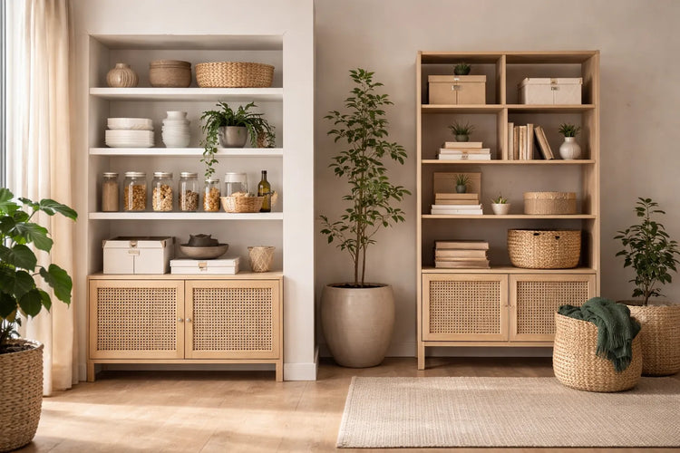 Ontdek ruimtebesparende opbergoplossingen om je huis te organiseren. Praktisch en overzichtelijk wonen met De Plusser.