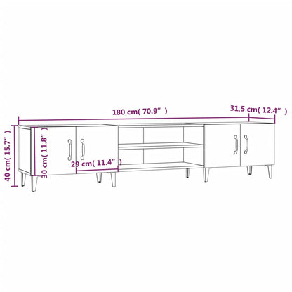 Tv-Meubel 180X31,5X40 Cm Bewerkt Hout
