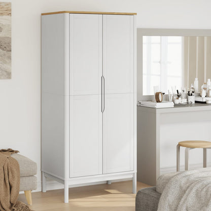 Kledingkast Floro 77X53X171 Cm Massief Grenenhout