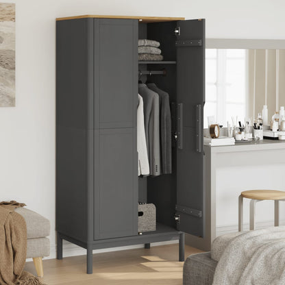 Kledingkast Floro 77X53X171 Cm Massief Grenenhout