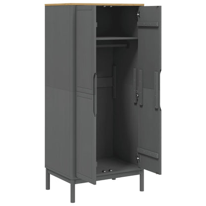 Kledingkast Floro 77X53X171 Cm Massief Grenenhout