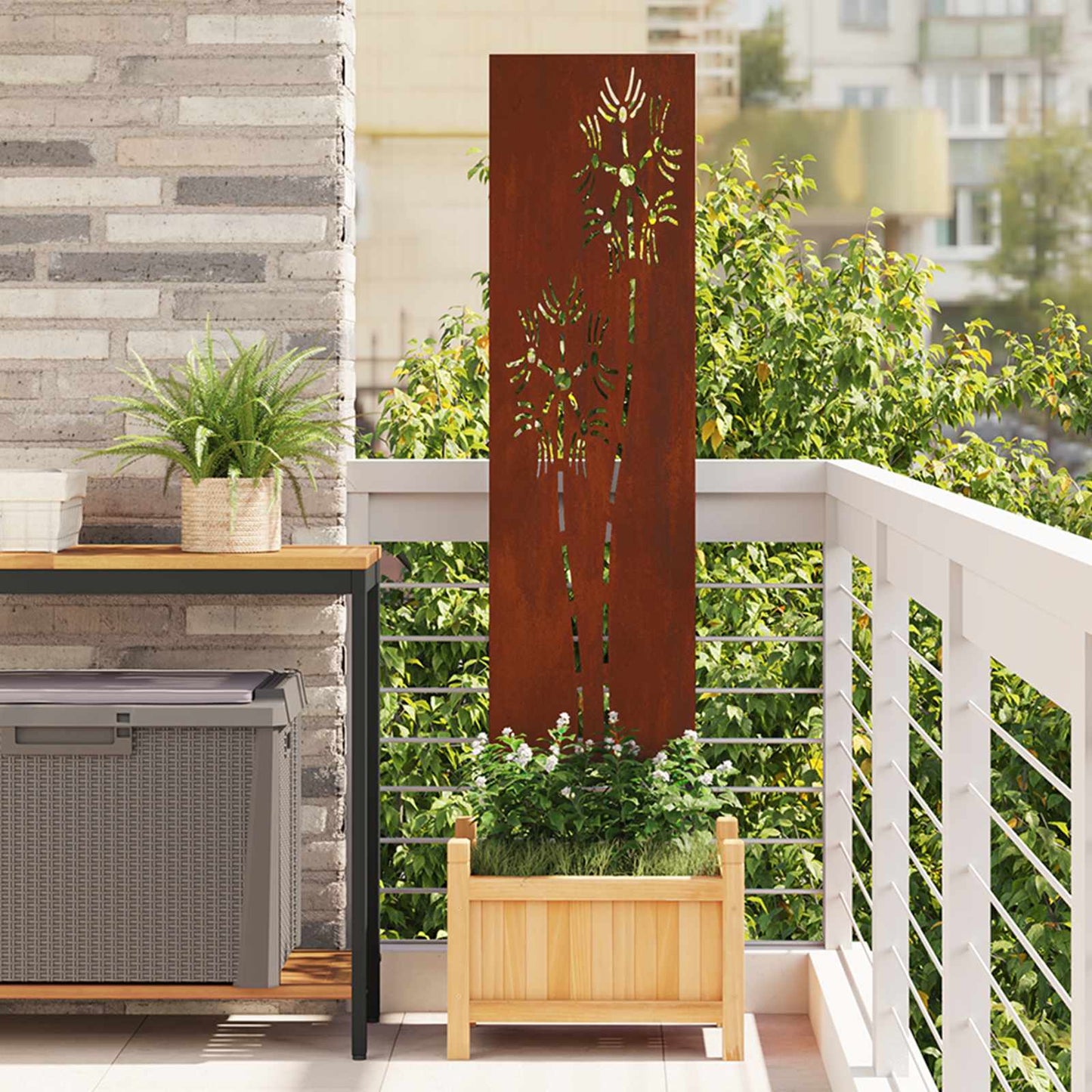 Tuin Privacy Screen Fretwerk Roestig Cortenstaal