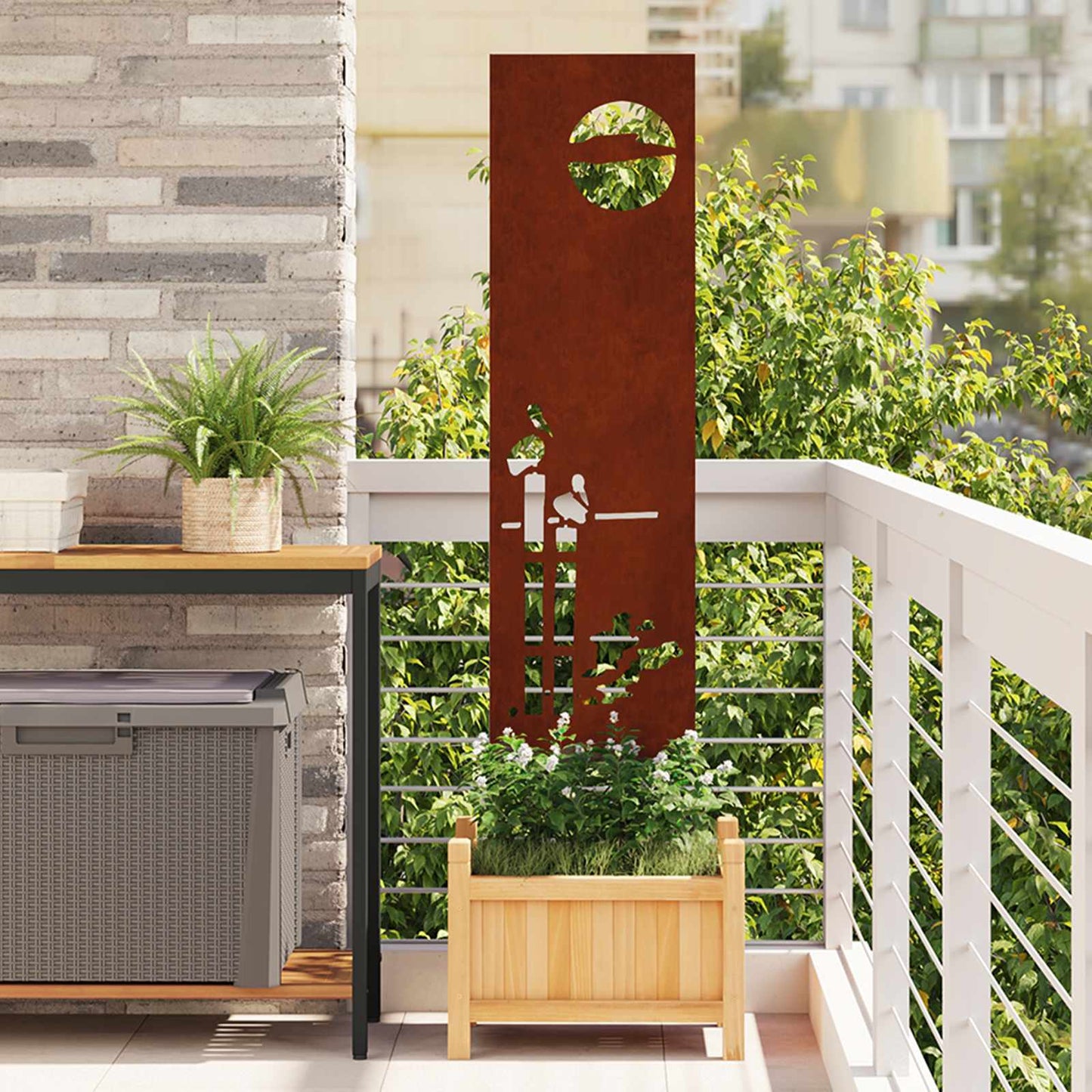 Tuin Privacy Screen Fretwerk Roestig Cortenstaal