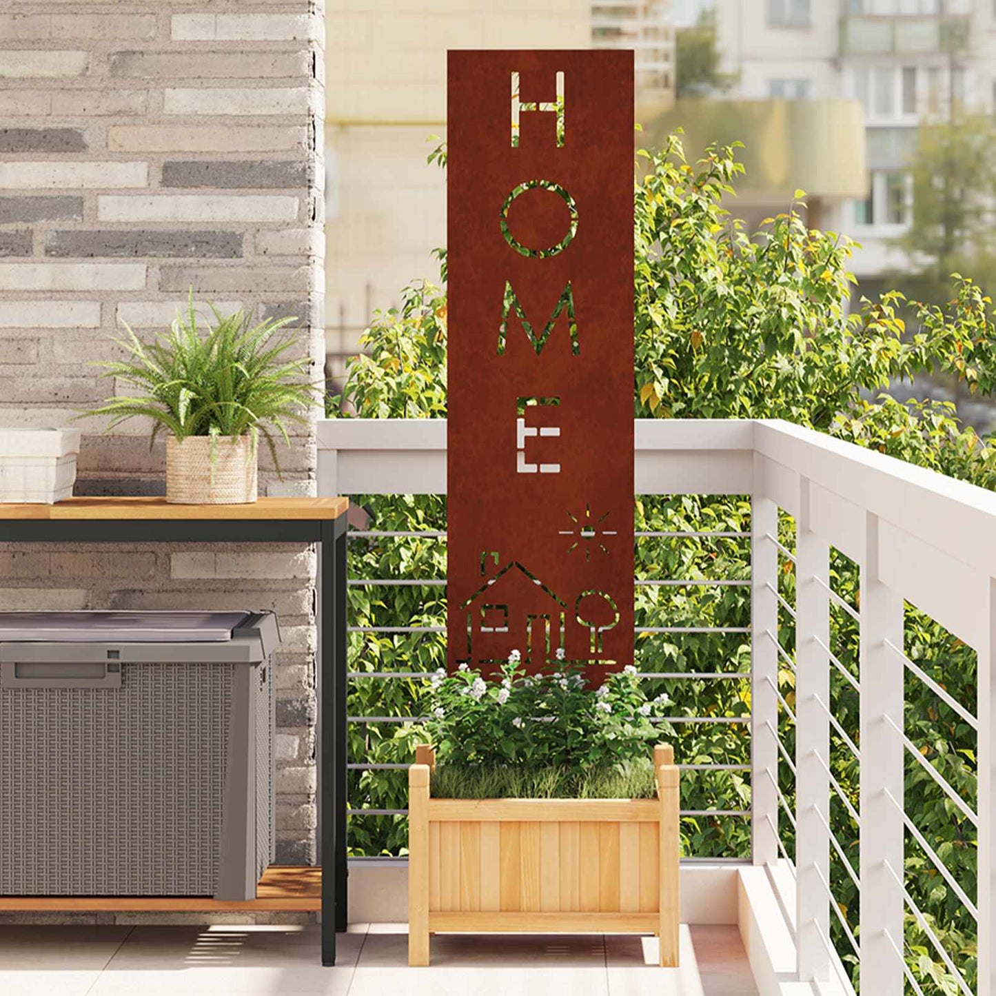 Tuin Privacy Screen Fretwerk Roestig Cortenstaal