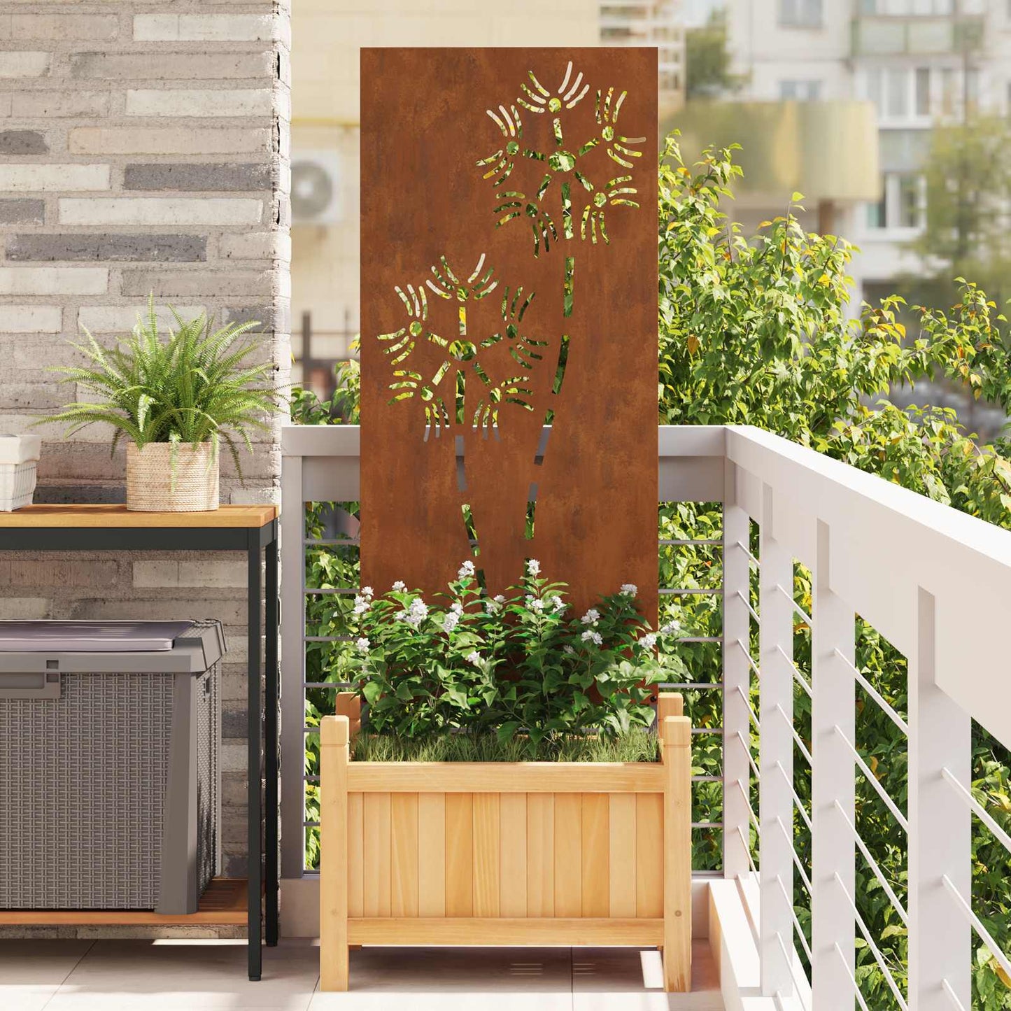 Tuin Privacy Screen Fretwerk Roestig Cortenstaal