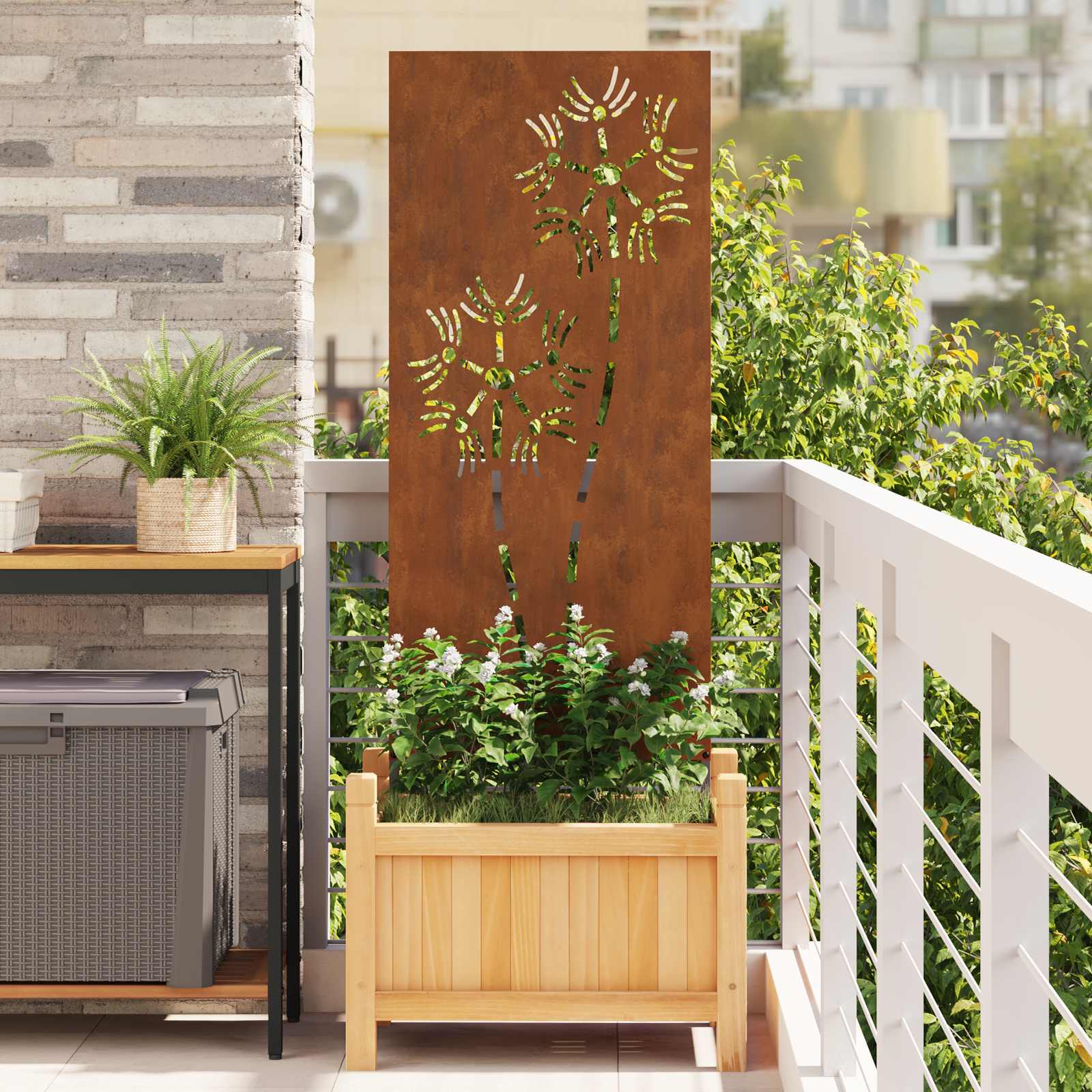 Tuin Privacy Screen Fretwerk Roestig Cortenstaal