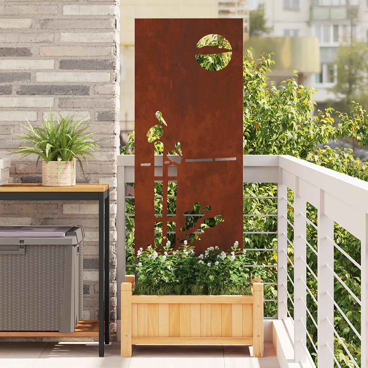 Tuin Privacy Screen Fretwerk Roestig Cortenstaal