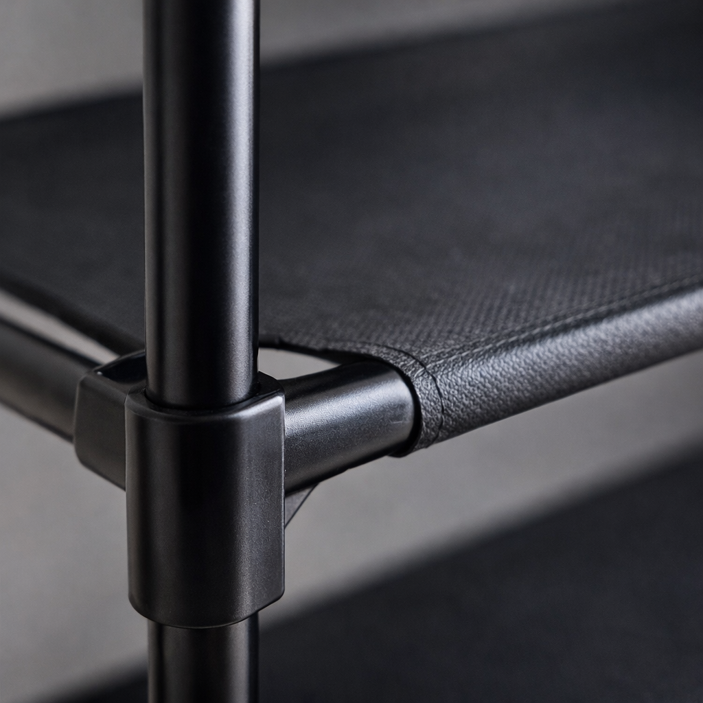 Schoenenrek 10 Laags Zwart – Metaal – 58x28x175 cm