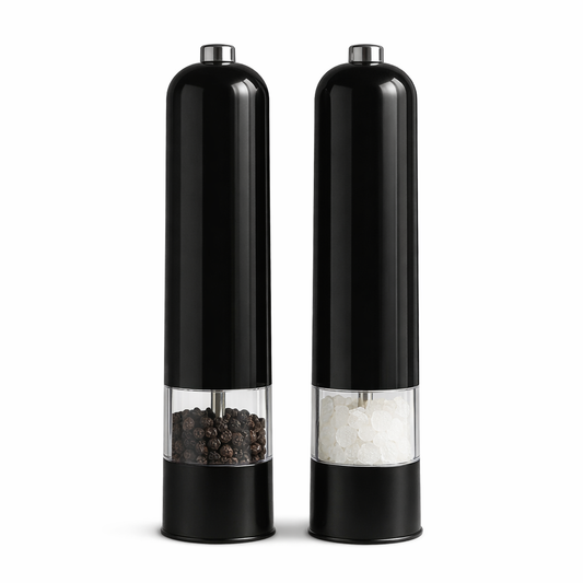 Elektrische Peper- en Zoutmolen Set – Zwart – Verstelbare Maalgraad