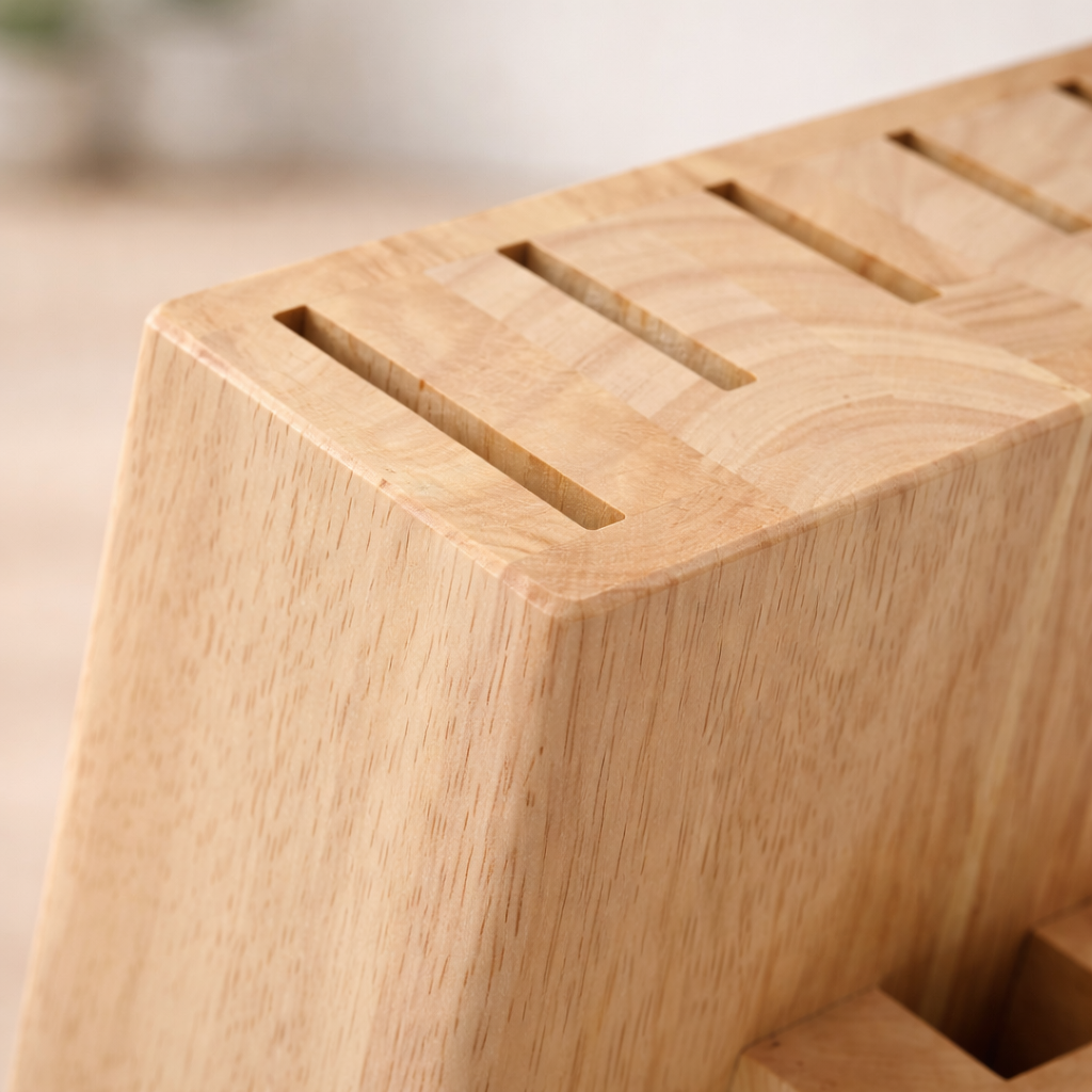 Bergner Houten Messenblok voor 6 Messen | De Plusser