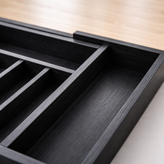 bestekbak uitgeschoven deplusser